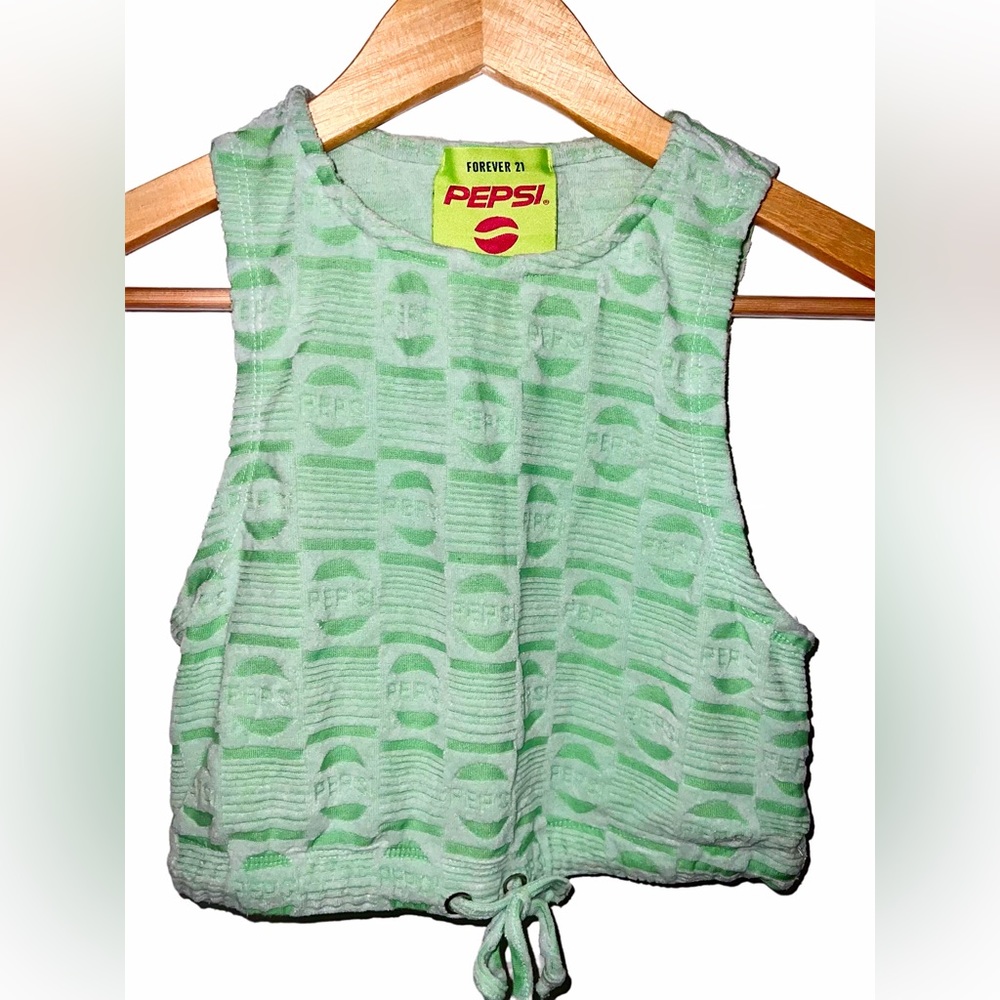 Forever 21 x Pepsi. 
Pepsi Checkered Print Crop Top